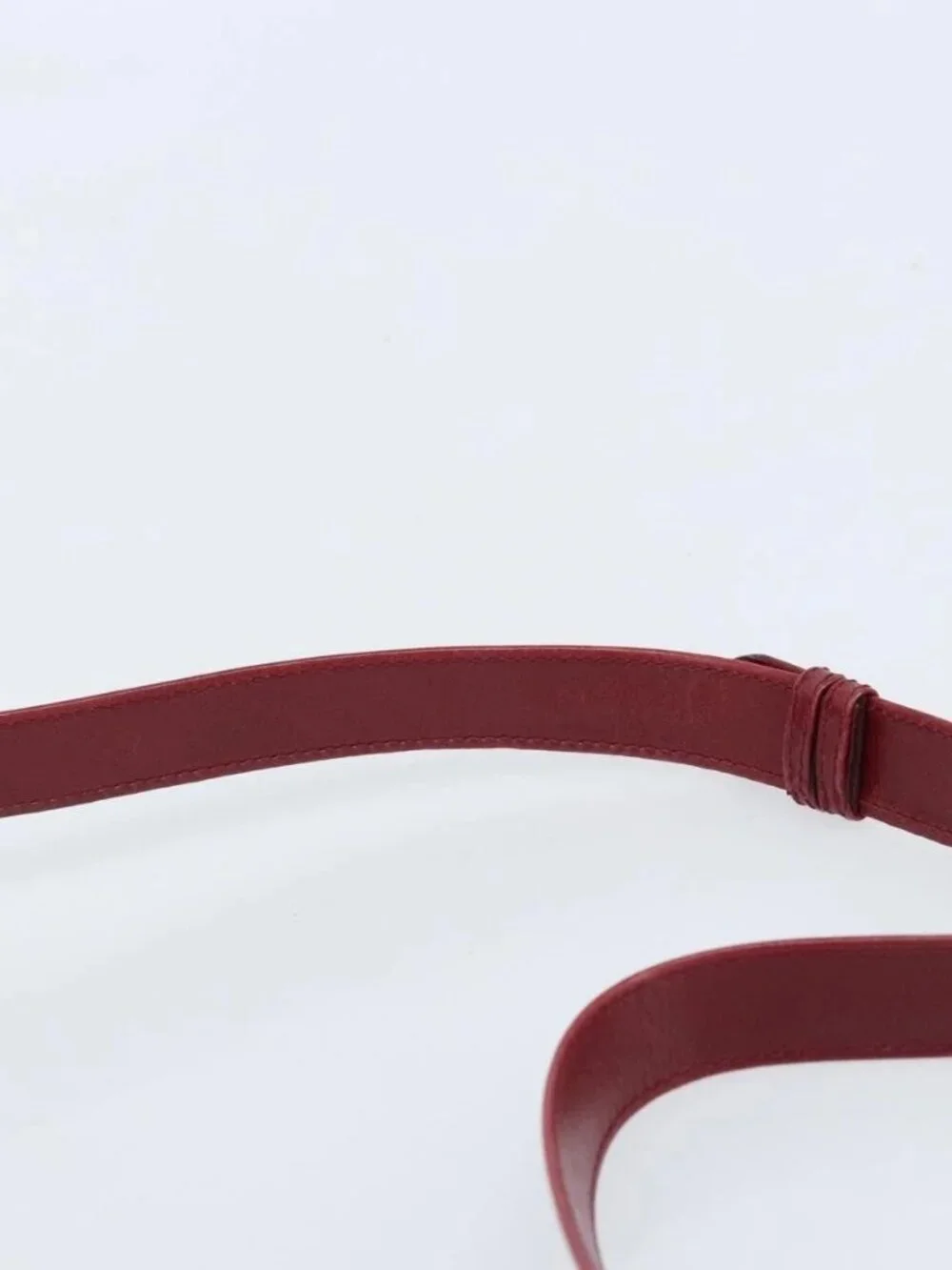 GUCCI Horsebit Shoulder Bag Leather Red Gold Auth ep13642 - Picture 9 of 15